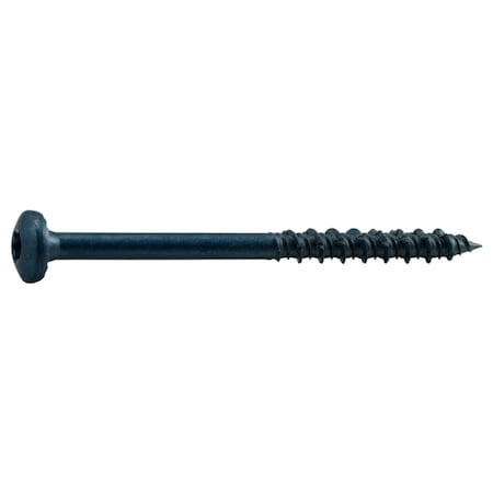 Torquemaster Masonry Screw, 5/16" Dia., Pan, 4 in L, Steel Blue Ruspert, 50 PK 52454